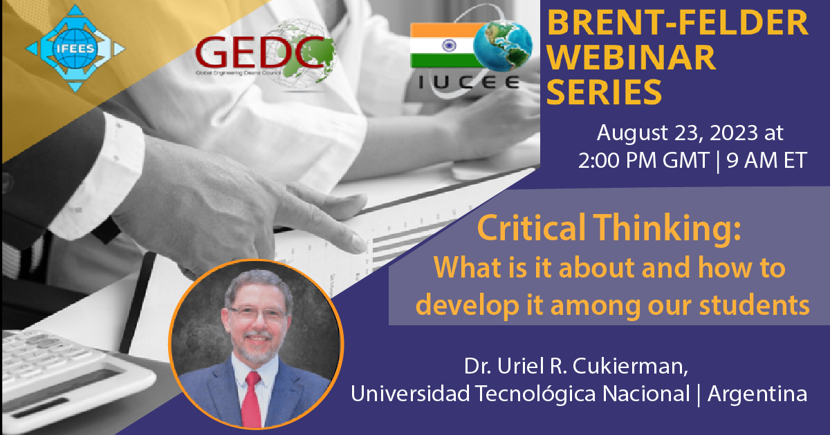 Brent Felder Webinar 7 Critical Thinking What Is It About And How To